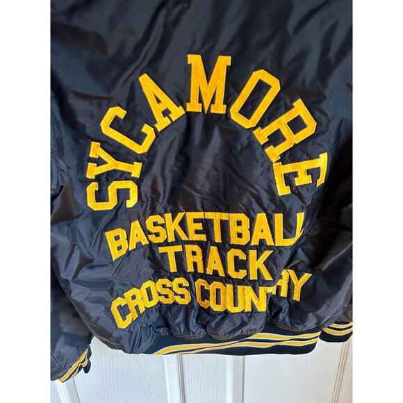 Vintage Black and Gold Men's Letterman Jacket Size Medium | Oversized Jacket - Picture 10 of 10